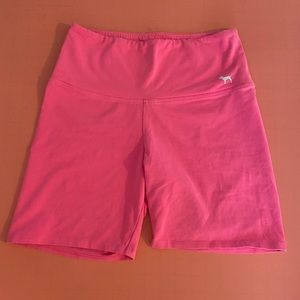 Pink Victoria’s Secret biker shorts